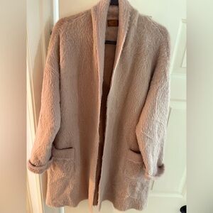 POL Women's Plush Tan Teddy heavy cardigan